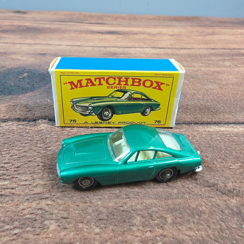 Matchbox Ferrari Berlinetta No 75 Diecast Green Excellent Lesney Series Boxed